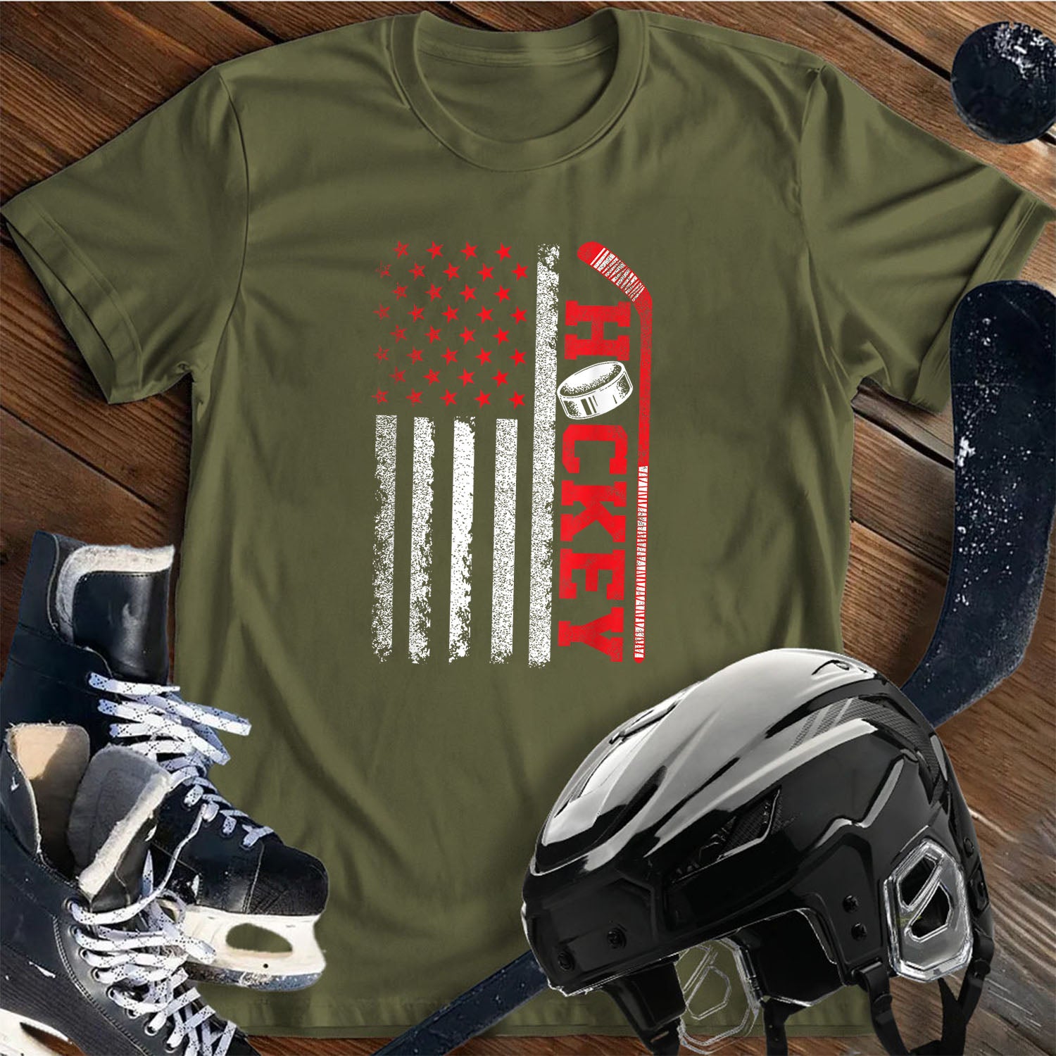 Patriotic Hockey T-Shirt